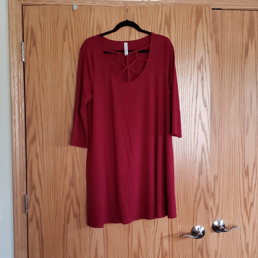 Zenana Premium Red tunic with pockets